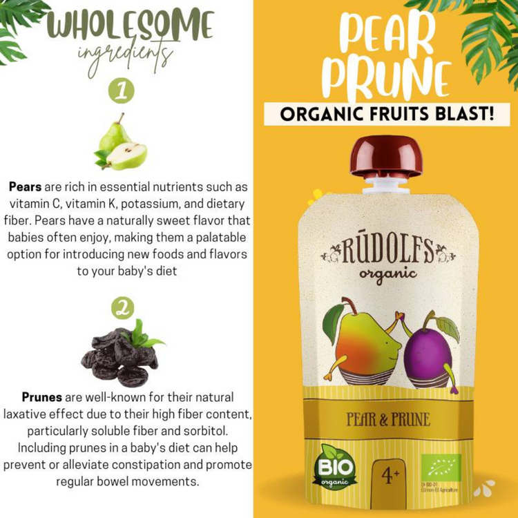 [Halal] Rudolfs Organic Premium Baby Food in Pouches (suitable: 4m+ -- 6m+)