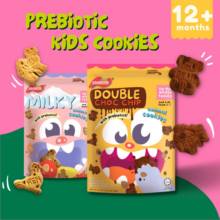 Little Baby Grains Prebiotic Kids Cookies 100g - 2 flavours (12 months till adult)