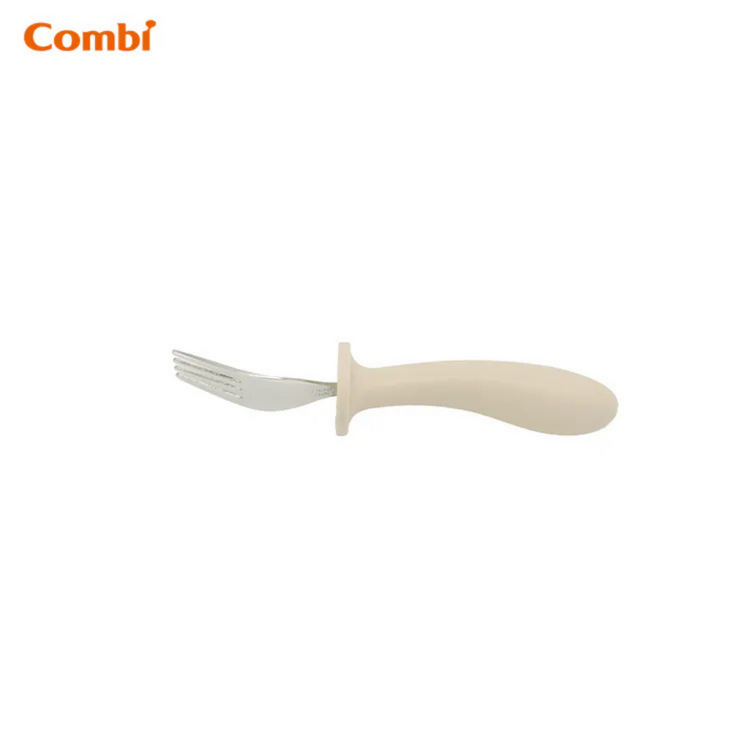 Combi Stainless Steel Spoon + Fork - Beige