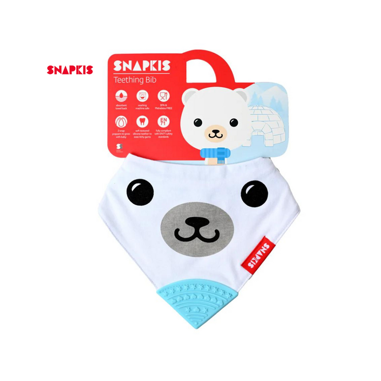 Snapkis Teething Bib With Silicone Teether