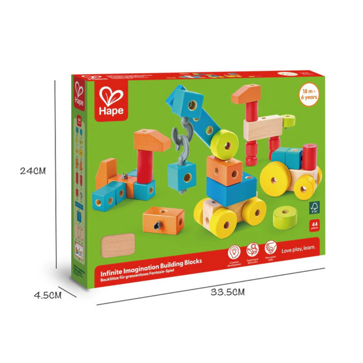 Hape 0519 Infinite Imagination Building Blocks Suitable for Age 18M+