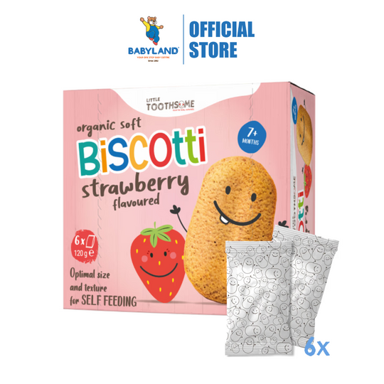 Little Toothsome Organic Biscotti - Strawberry