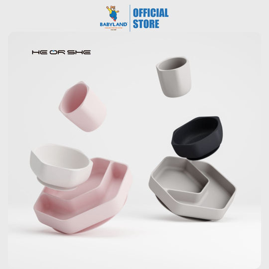 He or She Toddler Feeding Set
