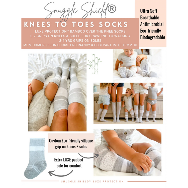 Snuggle Shield® LUXE Protection Bamboo Compression Socks (Adult One Size)