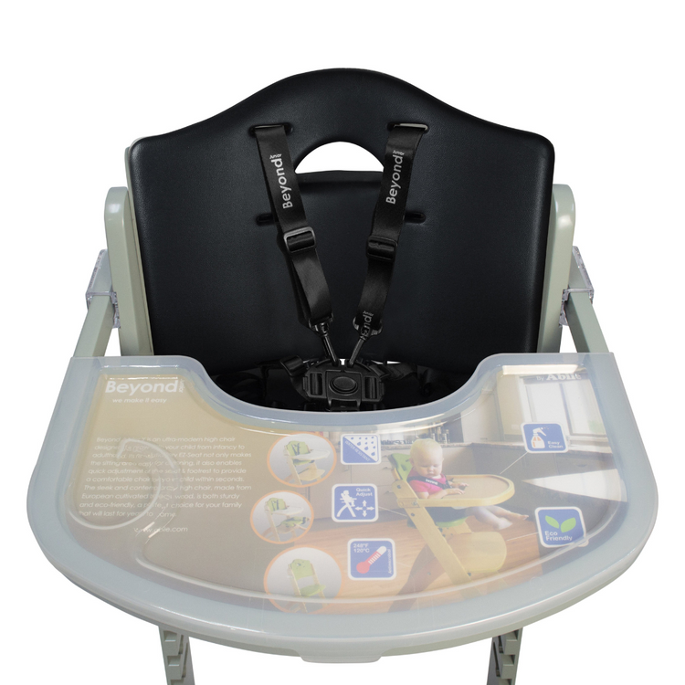 Abiie Beyond Junior Highchair - Misty Grey+Black (6m+)