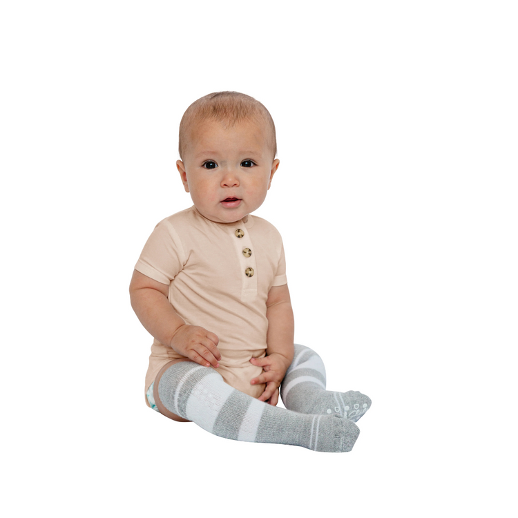 Snuggle Shield® Bamboo Short Sleeve 3 Button Onesie