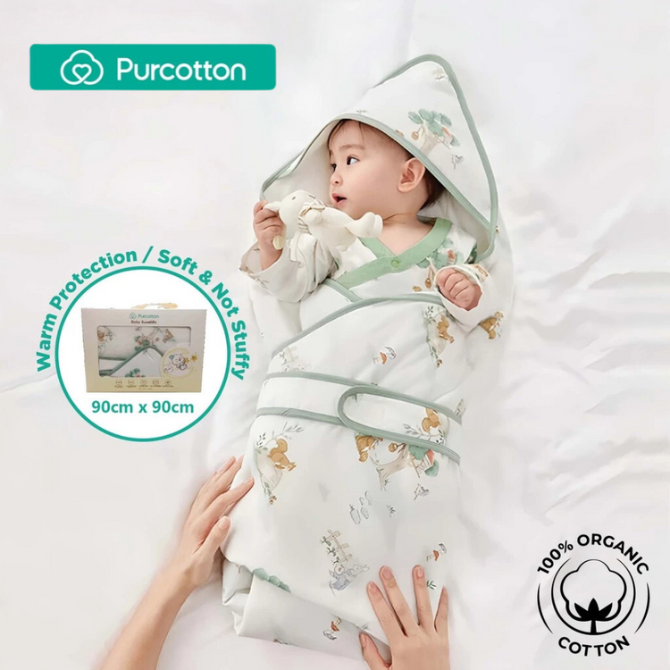 Purcotton Baby Swaddle 90cm x 90cm Treehouse Tales