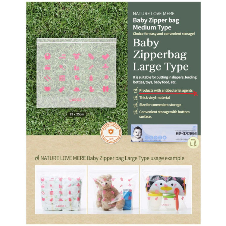 NATURE LOVE MERE Baby Zipper Bags | Bag Travel | Food Storage Zipperbag