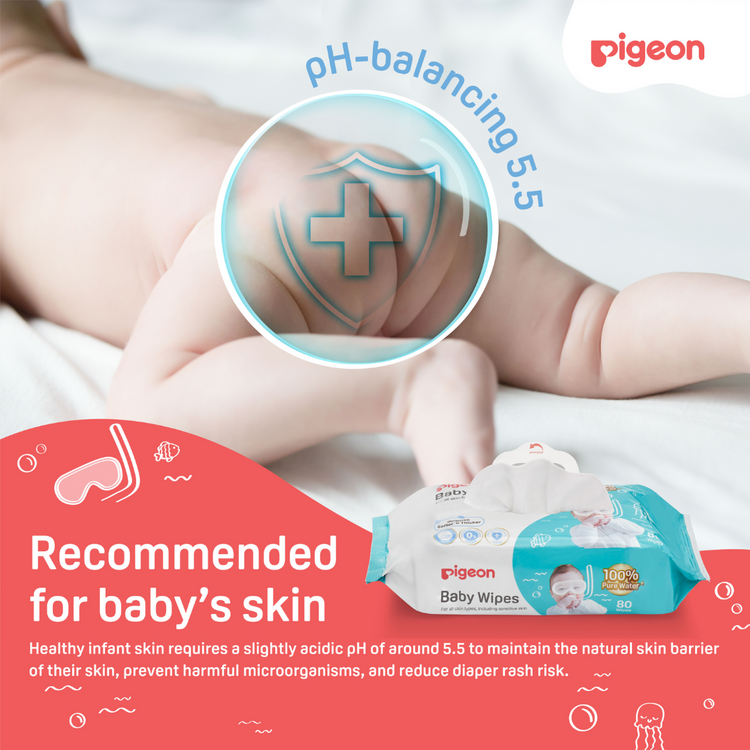 Pigeon 100% Pure Water Baby Wipes (2 x 30wipes)