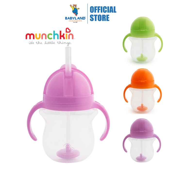 Munchkin Any Angle™ Click Lock® Weighted Straw Trainer Cup, 7oz (6m+)