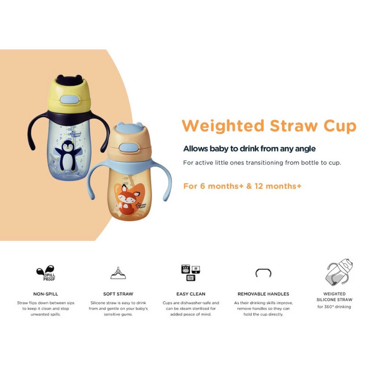Tommee Tippee Superstar Weighted Straw Cup Bottle (240ml)