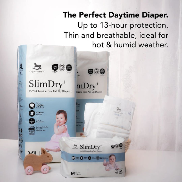 Applecrumby SlimDry+ Diapers (Mega)