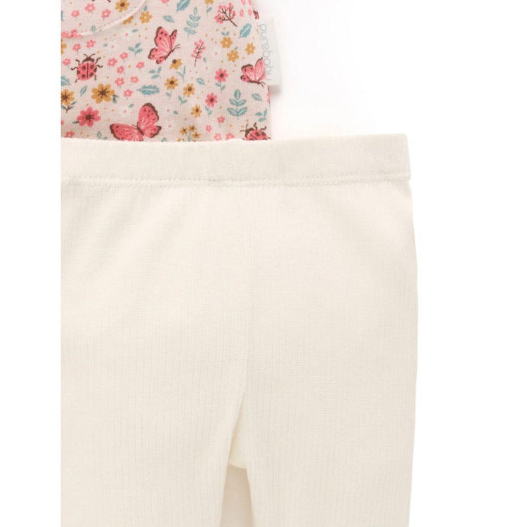 Purebaby Butterfly Print Cosy Dress with Legging Set