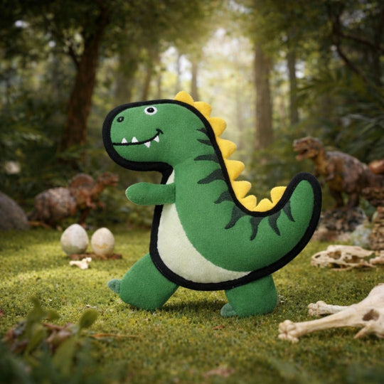 V-Pet Rough & Tough Toys - Jurassic Echo - Tyrannosaurus Rex-Green M