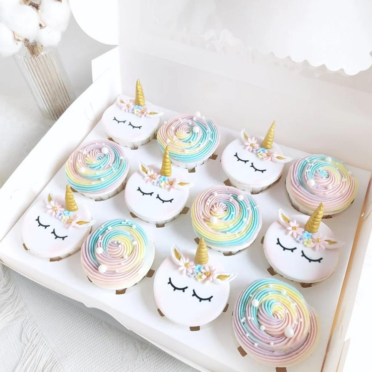 [PRE-ORDER] Yippii Cupcake - Pastel Unicorn 12 Pcs (Fondant)