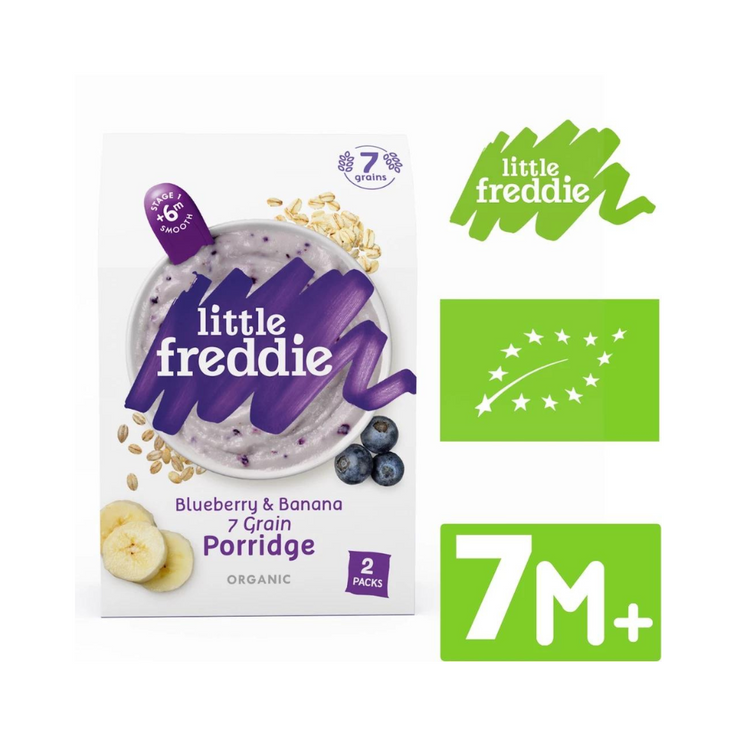 Little Freddie Organic Simply Baby Porridge Blueberry & Banana (2*80G)