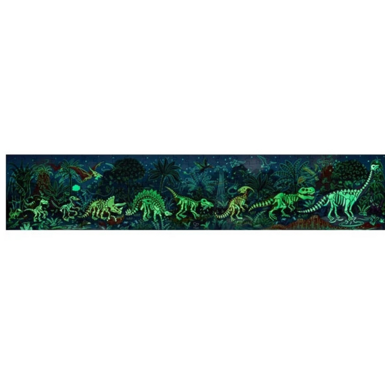 Hape 1632 Dinosaurs 1.5 Meter Long Puzzle - Glow In The Dark (6Y+)