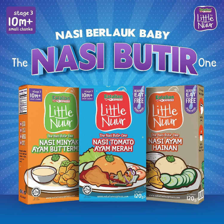 Eatalian Express Little Nuur - Nasi Minyak Ayam Buttermilk 120g (10m+)