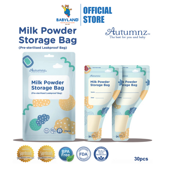 Autumnz Milk Powder Storage Bag 30's | Food Storage Bag (Pre-sterilised Leakproof Bag)