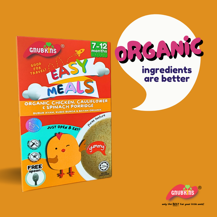 Little Baby Grains Easy Meals - Organic Chicken, Cauliflower & Spinach Porridge (7-12m)