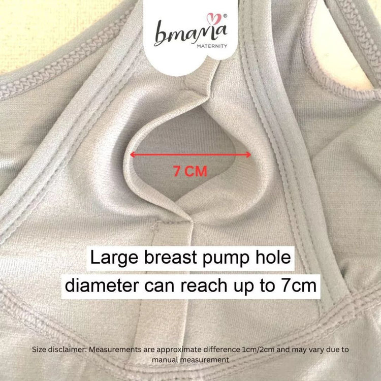 Bmama 2 Ways Hands-Free Pumping Nursing Sport Bra - Black