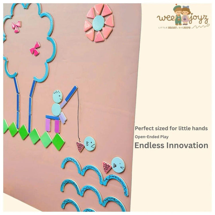 Weejoyz - Education Mag - WoodenShape Set [180 Pcs]