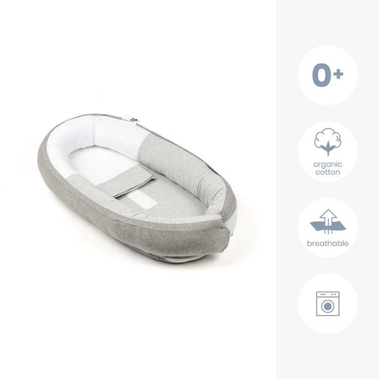 Doomoo Cocoon Baby Bed - Classic Grey