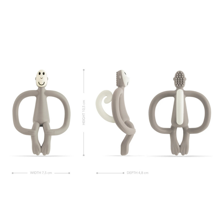 Matchstick Monkey Teething Toy - Gray