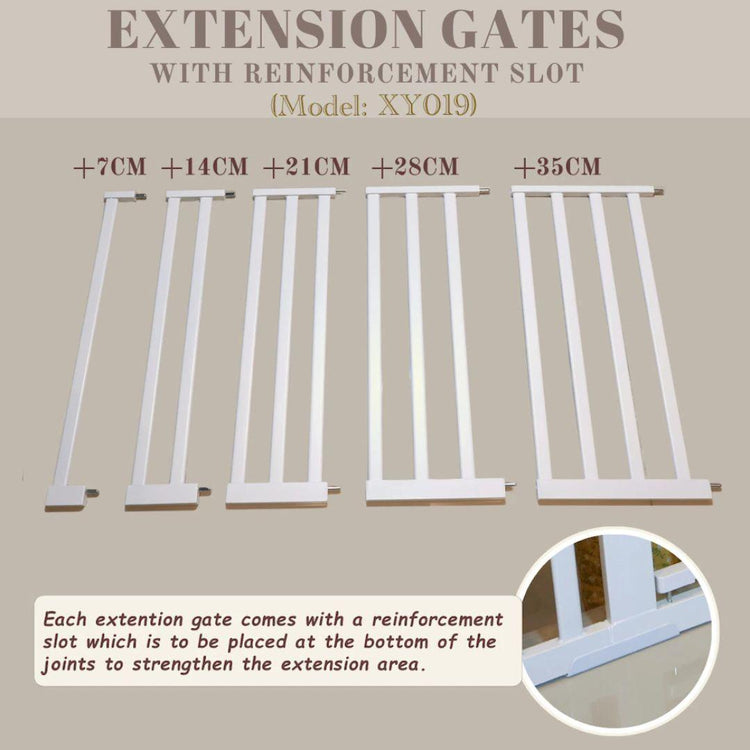 Autumnz Deluxe Safety Gate Auto Close & Fits Doorway (75-82cm) | Safety Gate Extension