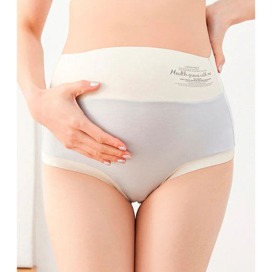 Bmama Modal Seamless High Waist Panties Set 4pcs - Green/Pink