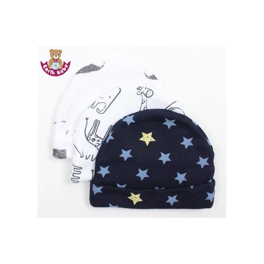 Earth Bebe New Born Baby Caps (3Pcs)