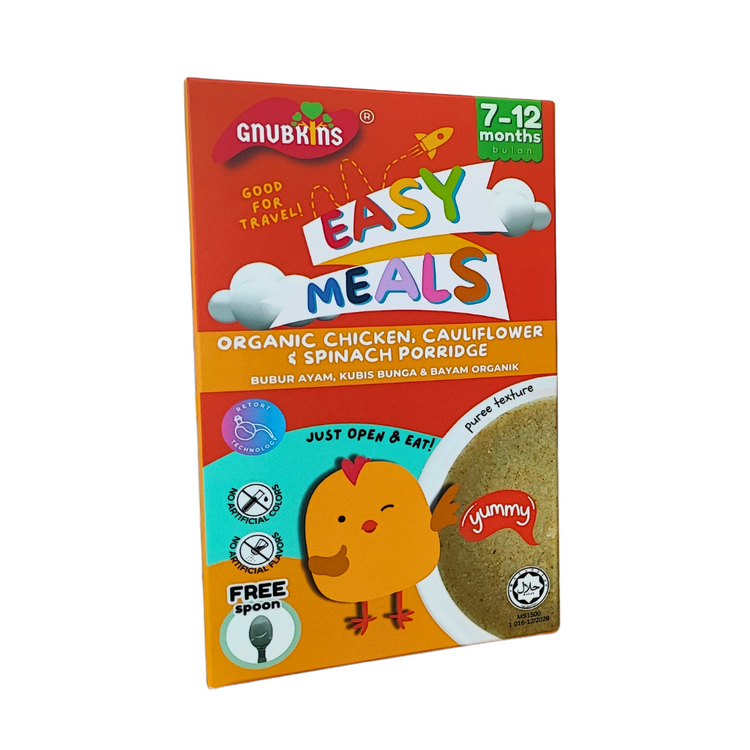 Little Baby Grains Easy Meals - Organic Chicken, Cauliflower & Spinach Porridge (7-12m)