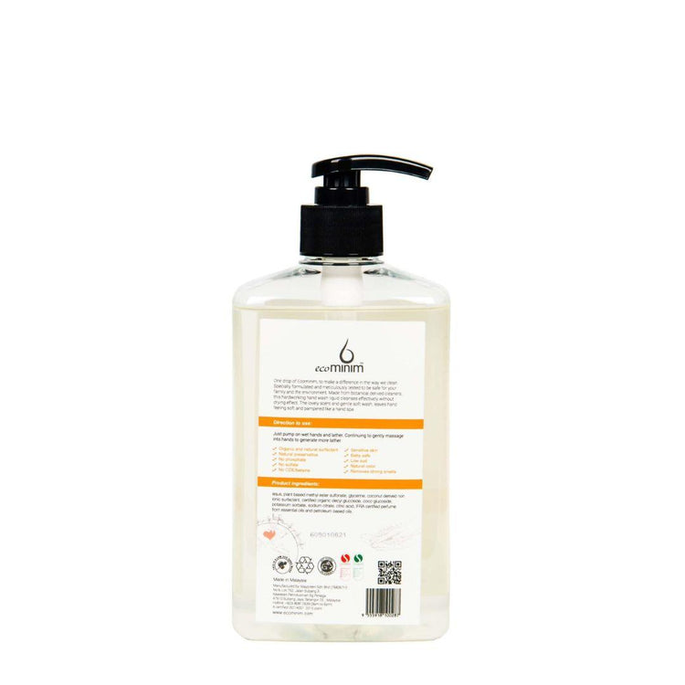 Ecominim Gentle Handwash kind to hands Liquid 500mL | Plant Based, No SLES/SLS, Skin Friendly