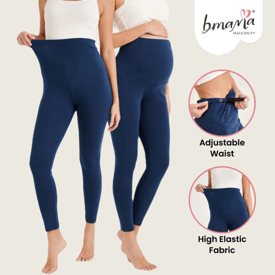 Bmama Maternity Adjustable Legging Slim Fit - Blue