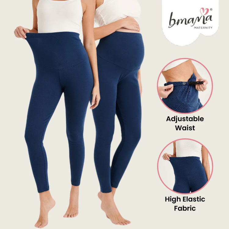 Bmama Maternity Adjustable Legging Slim Fit - Blue