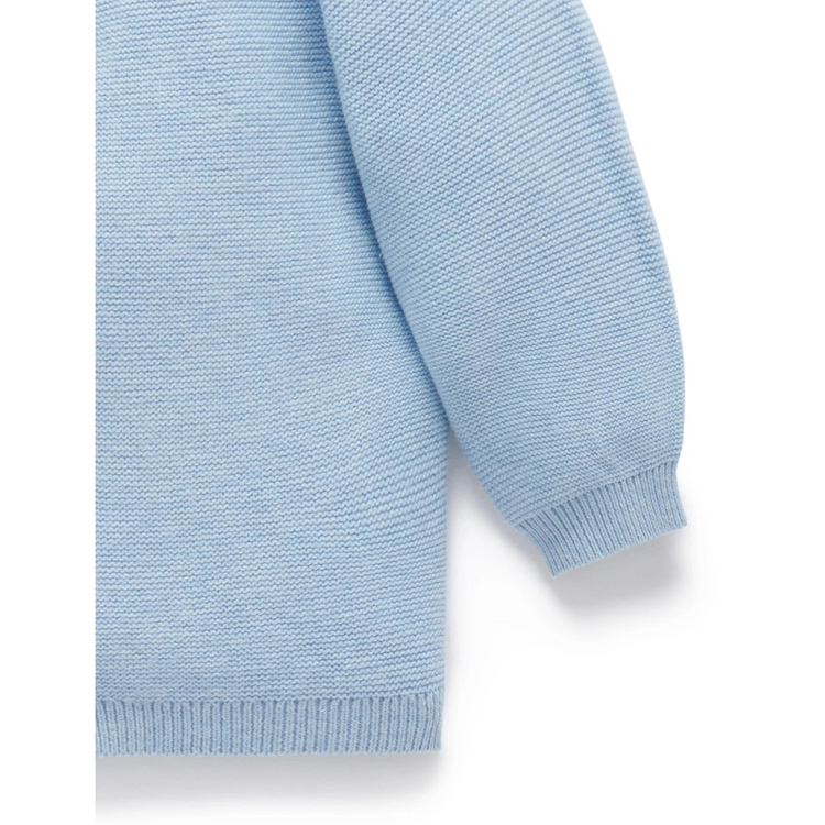 Purebaby Organic Textured Cardigan - Blue Melange