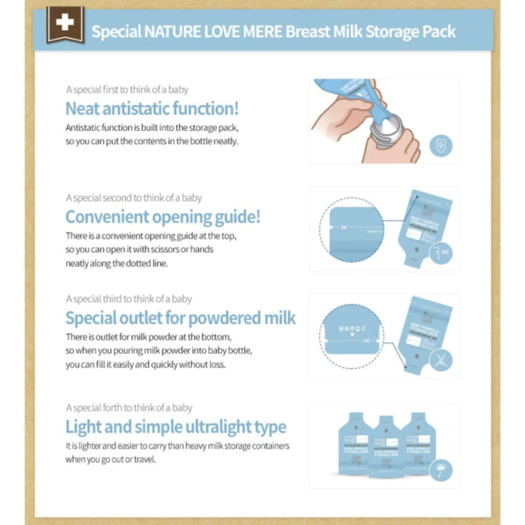 NATURE LOVE MERE Baby Formula Storage Pack 320ml (30pcs)