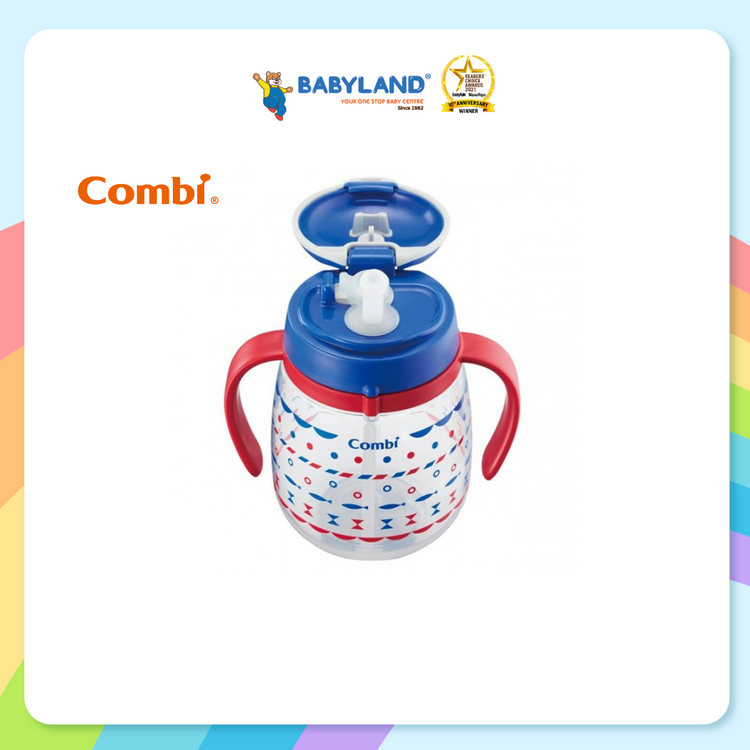 Combi Baby Lakumug Straw Cup 340ml - Blue (6m+)