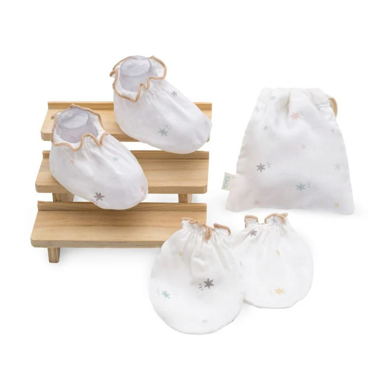 Granny Ben TENCEL Muslin Baby Mittens & Socks