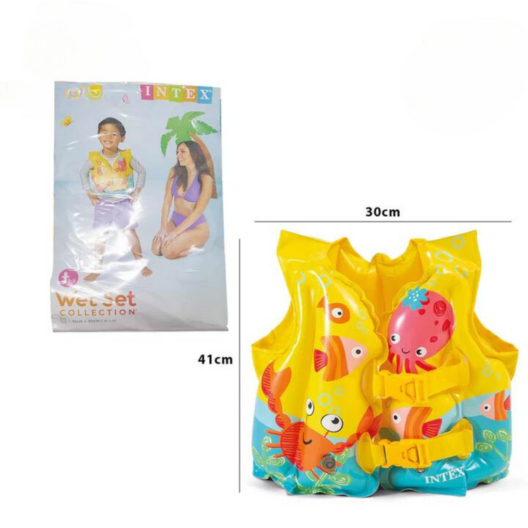 Intex Tropical Buddies Swim Vest IT 59661NP (16"x12") (3-5yrs) - Wet Set Collection