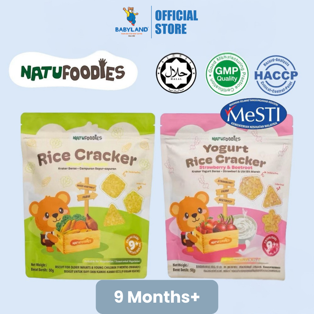 Natufoodies Rice Cracker 50g (9M+) – Babyland SS2 Malaysia