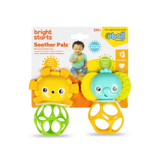 Bright Starts Soother Pals Easy-Grasp Teether Toys (3m+)