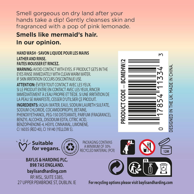 Baylis & Harding Beauticology Let's Be Mermaids Hand Wash 500ml - Vegan Friendly