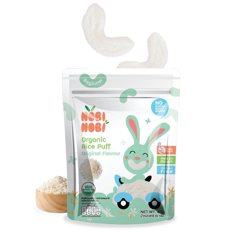 [HALAL] Nobi Nobi Organic Jasmine Rice Puffs (15G/40G)