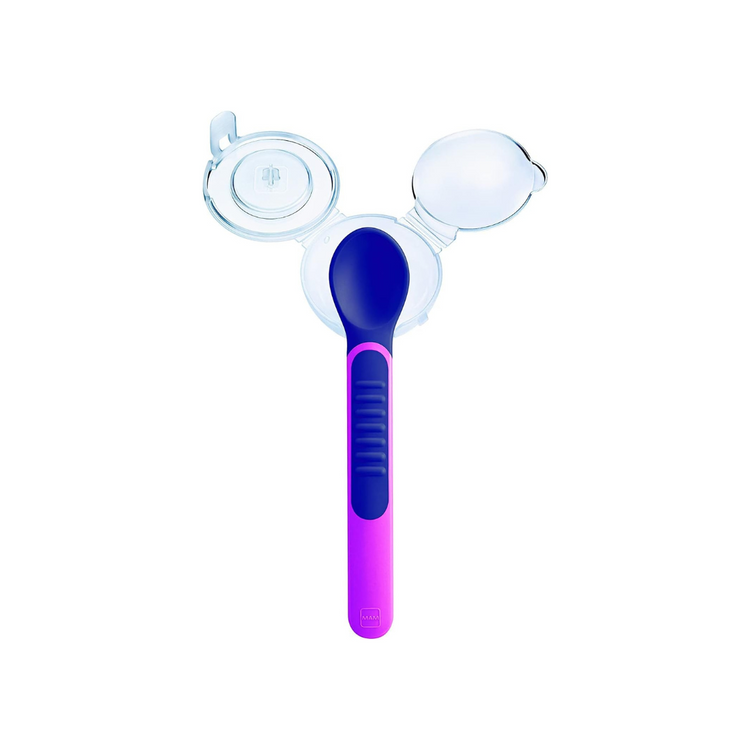 MAM Heat Sensitive Baby Feeding Spoons and Cover (6m+)