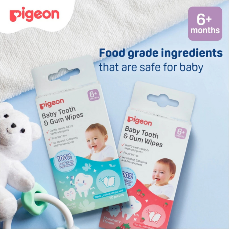 Pigeon Baby Tooth and Gum Wipes 20pcs (6m+)