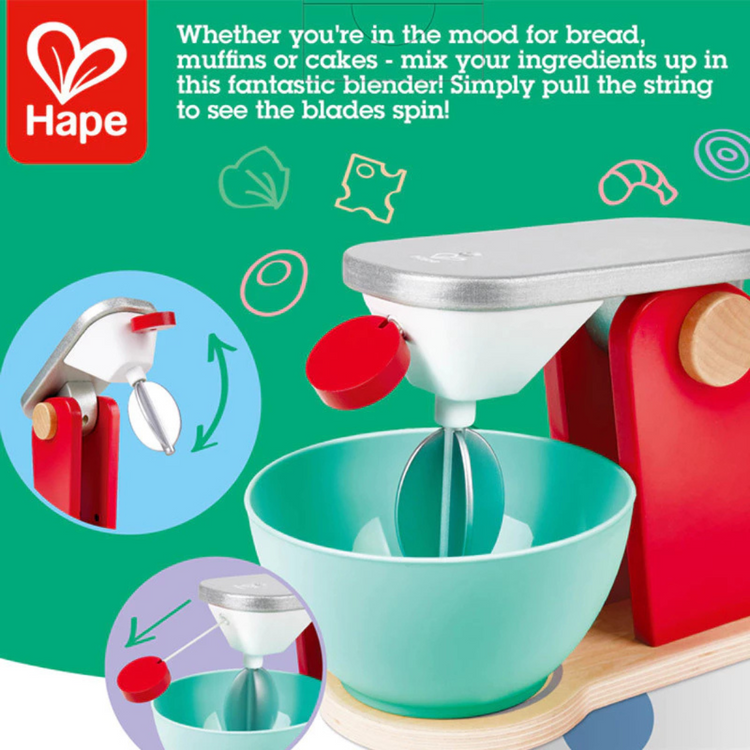 Hape 3191 Wooden Mix & Bake Set Suitable for Age 3+ Years