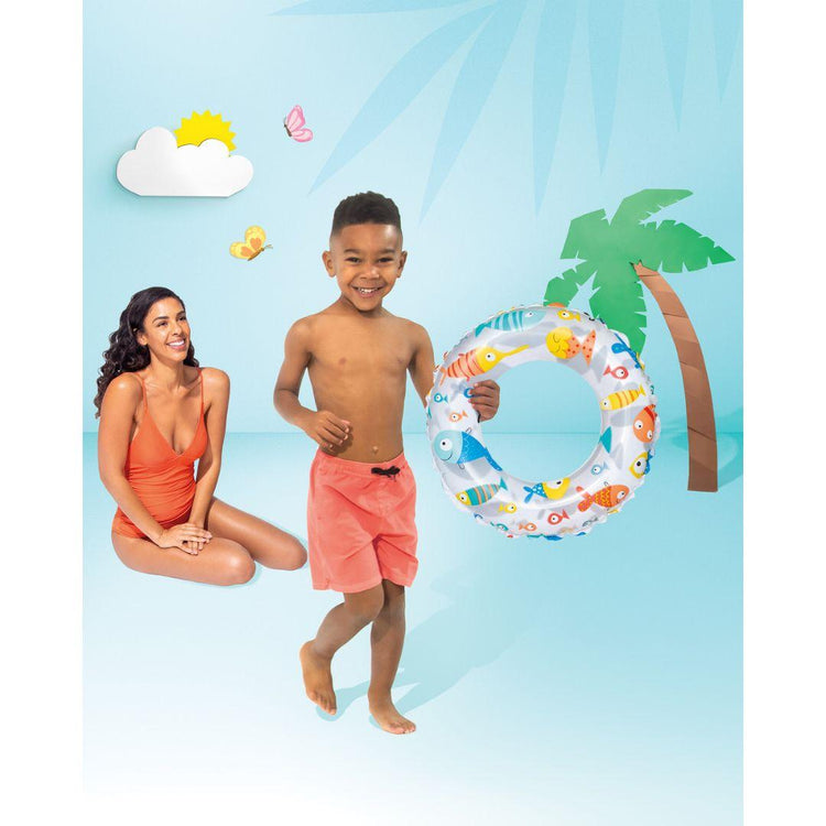 Intex 20in Lively Print Swim Rings IT 59230NP Random Print 1 unit