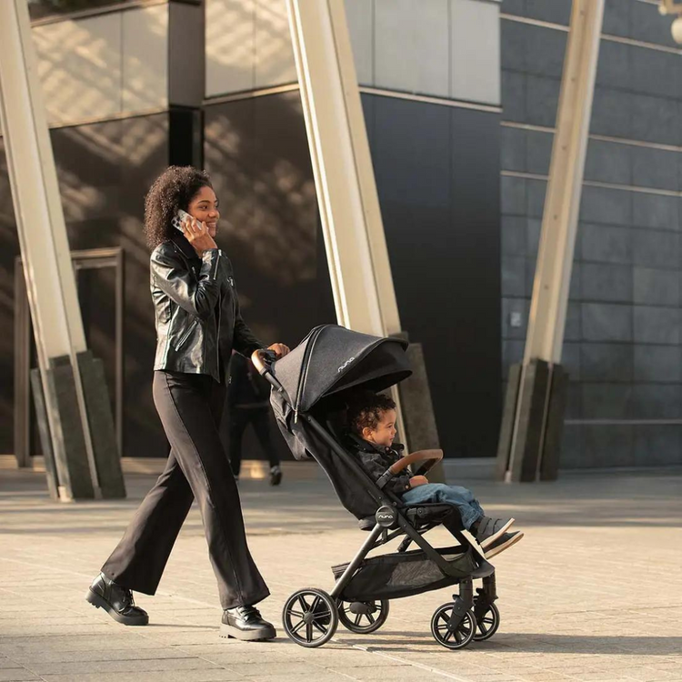 Nuna TRVL LX Stroller - Caviar (Birth to 50 lbs)