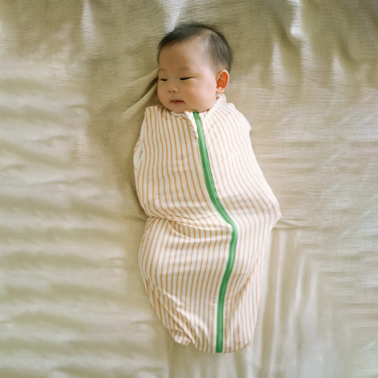 Hamako Tencel Micromodal Simple Swaddle - Striped Rose
